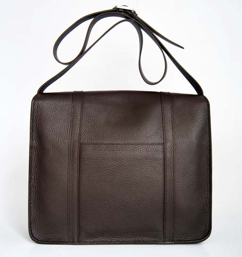 Hermes Steve Togo Leather Messenger Bag Dark Coffee 92111 On Sale